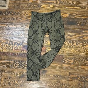Lululemon Green Snake Print Leggings